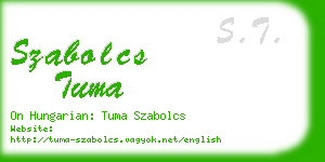 szabolcs tuma business card